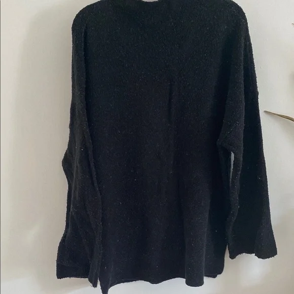 urban outfitters black benny fuzzy mock neck sweater - Picture 4 of 4
